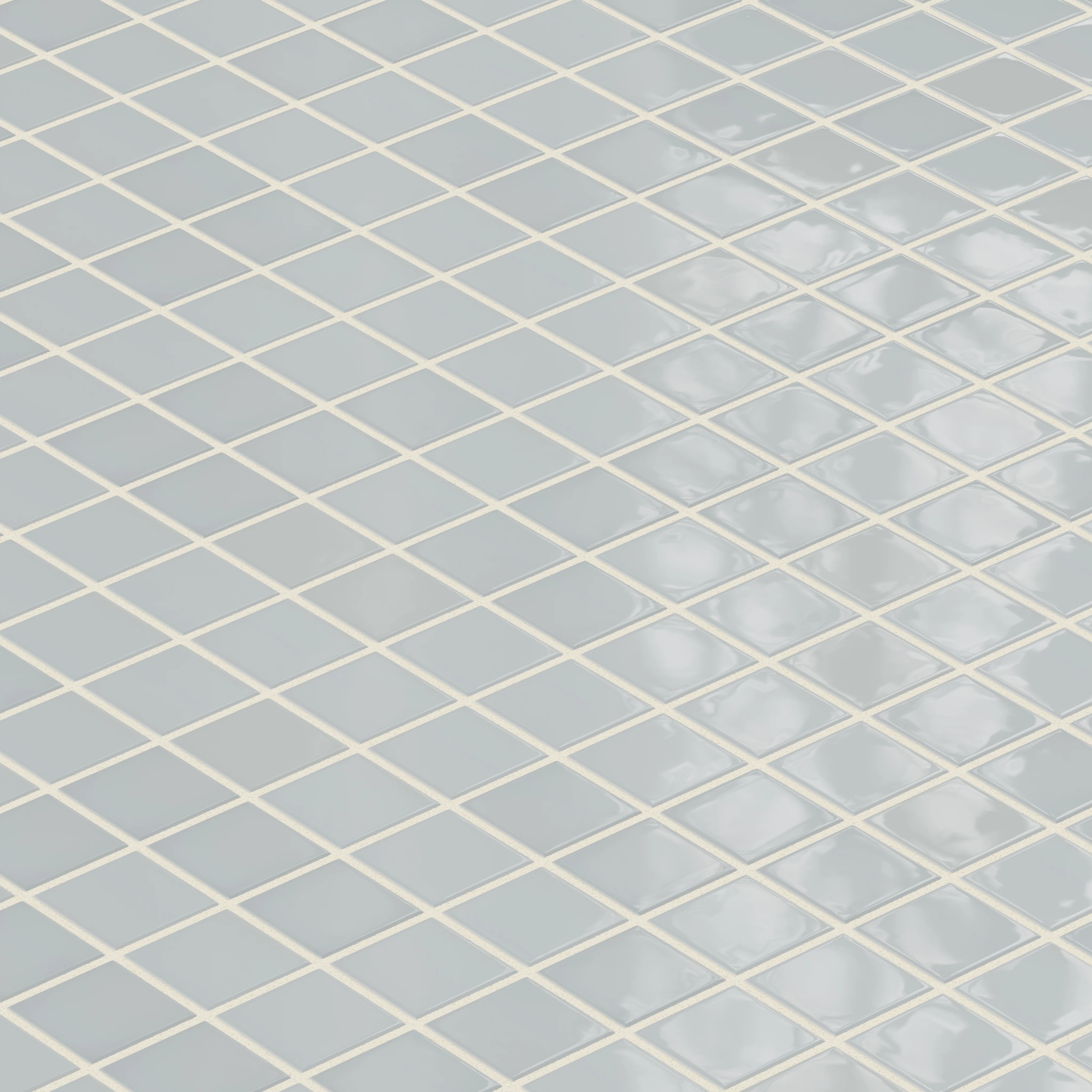 2x2 Straight Set Sheeted Natural Press Ceramic Mosaic Tile in Alberta Blue Gloss - Storm Tile LLC