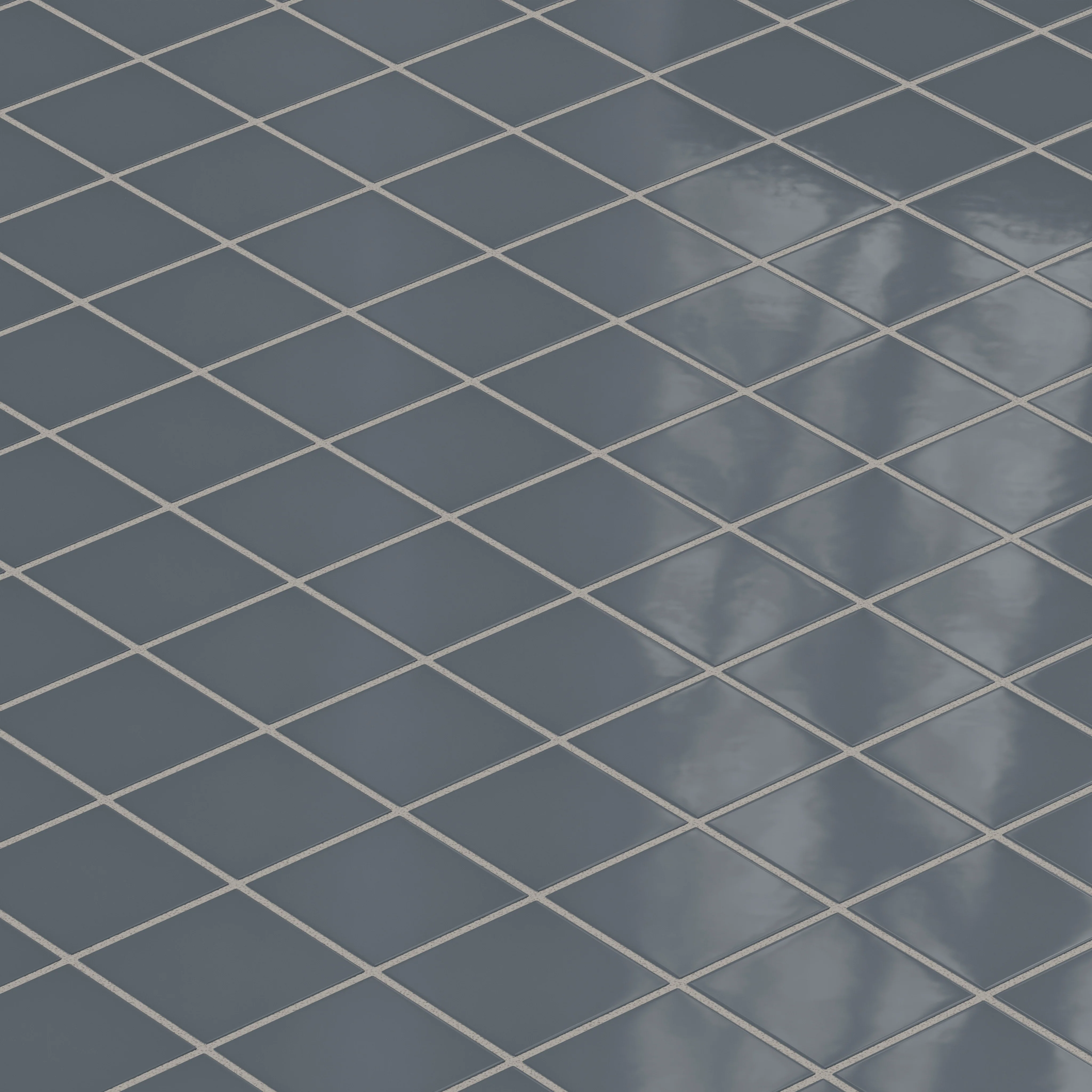 3x3 Straight Set Sheeted Natural Press Ceramic Mosaic Tile in Indigo Gloss - Storm Tile LLC