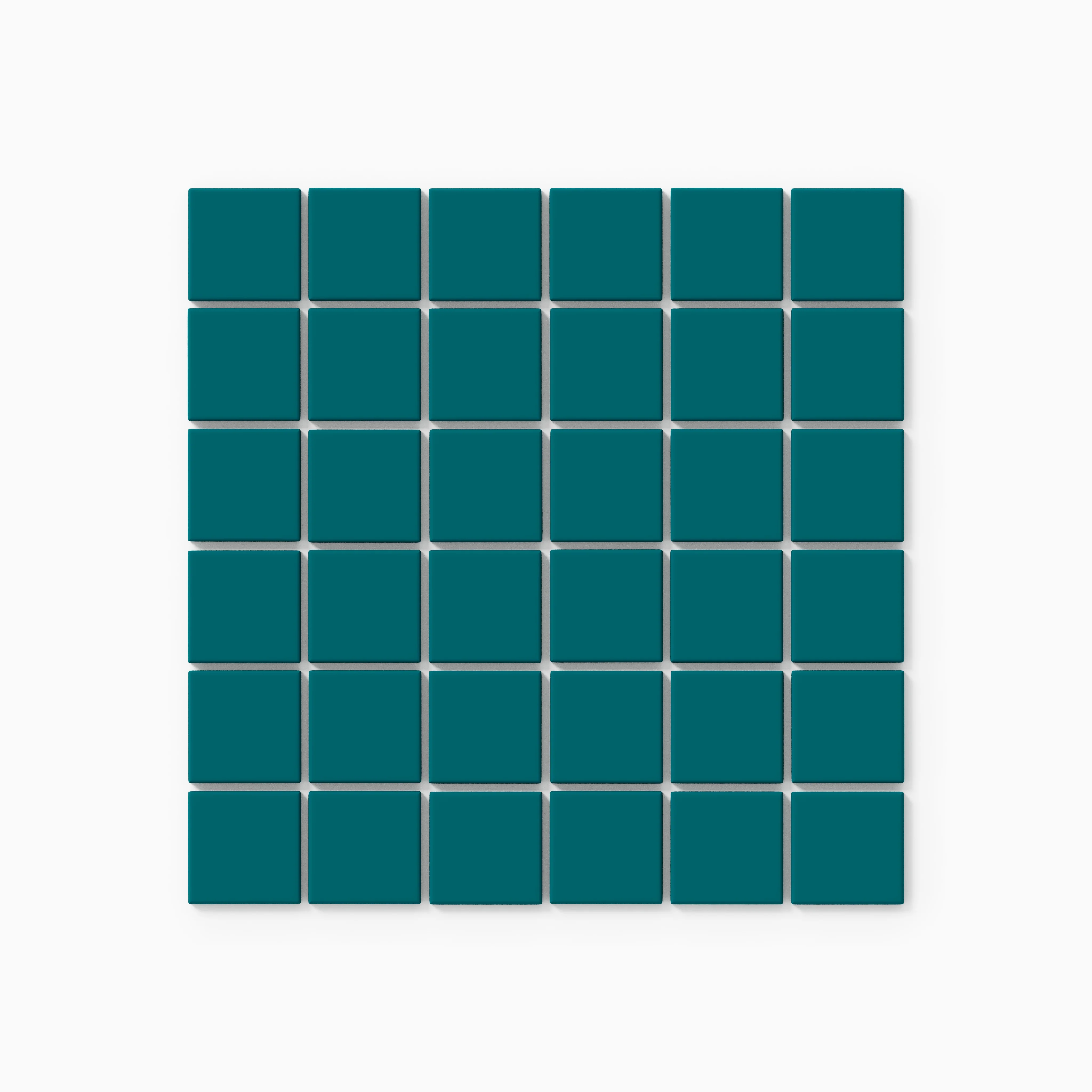 2x2 Straight Set Sheeted Natural Press Ceramic Mosaic Tile in Maya Blue Matte - Storm Tile LLC