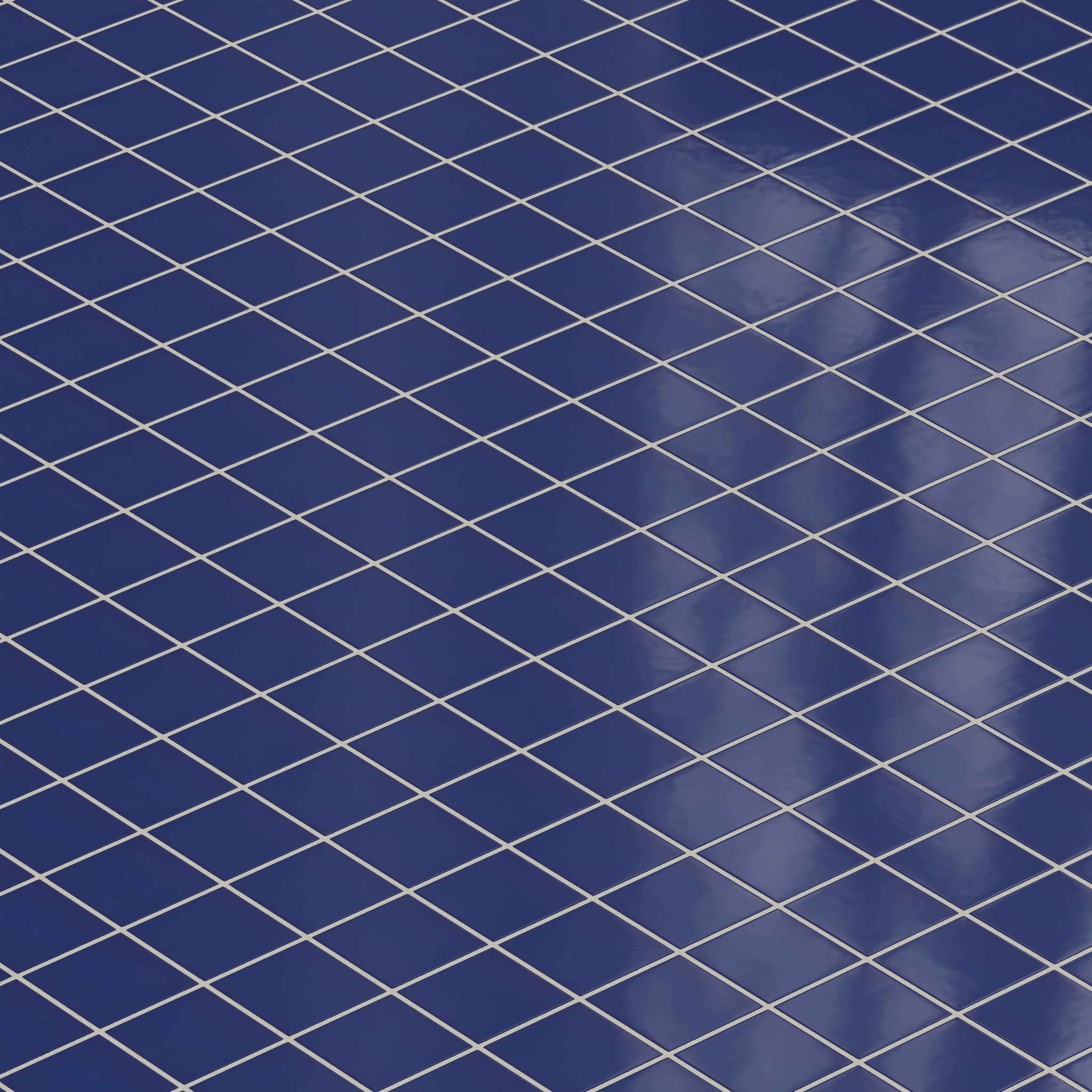 3x3 Straight Set Sheeted Natural Press Ceramic Mosaic Tile in Ultramarine Gloss - Storm Tile LLC