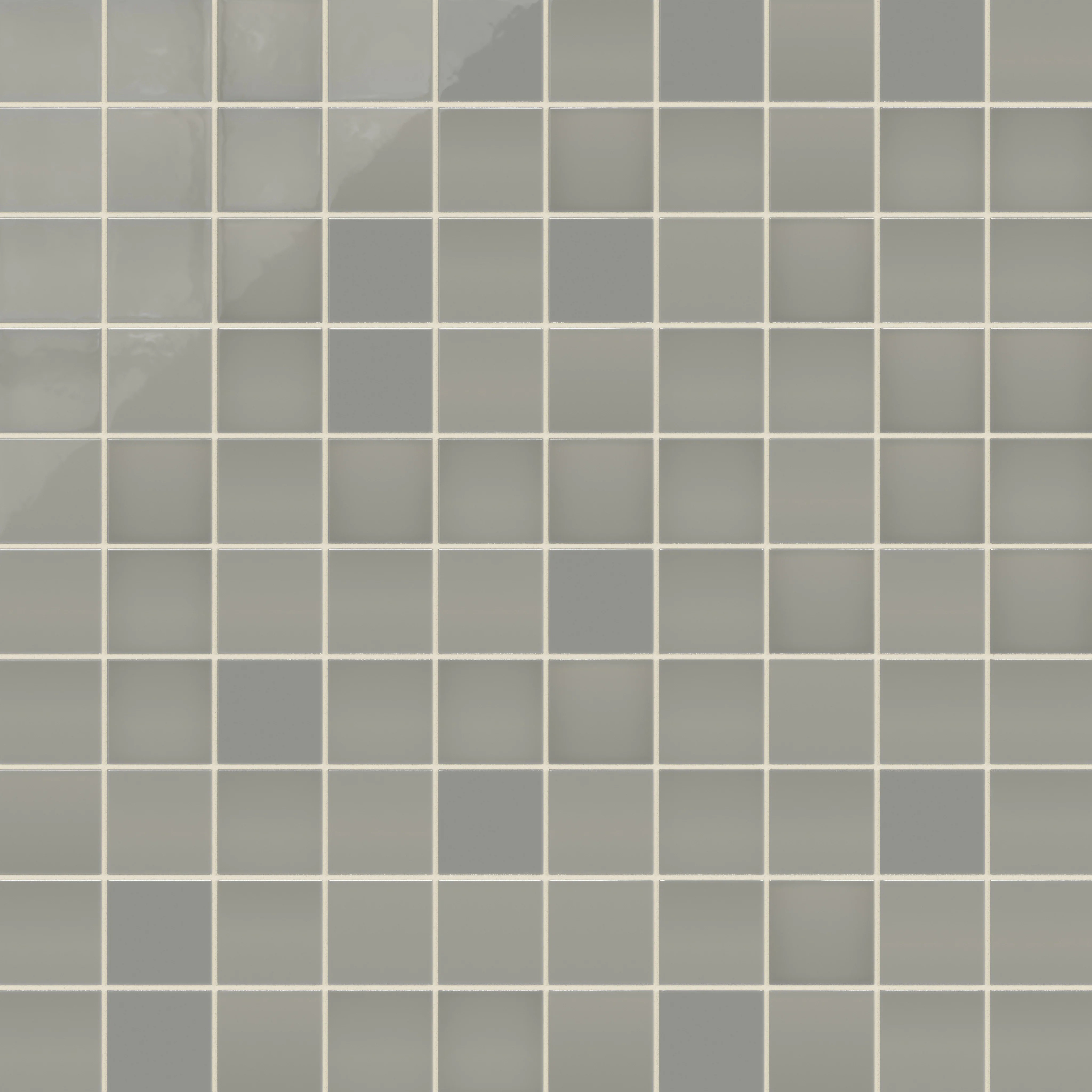 3x3 Straight Set Sheeted Natural Press Ceramic Mosaic Tile in Puget Sound Gloss - Storm Tile LLC