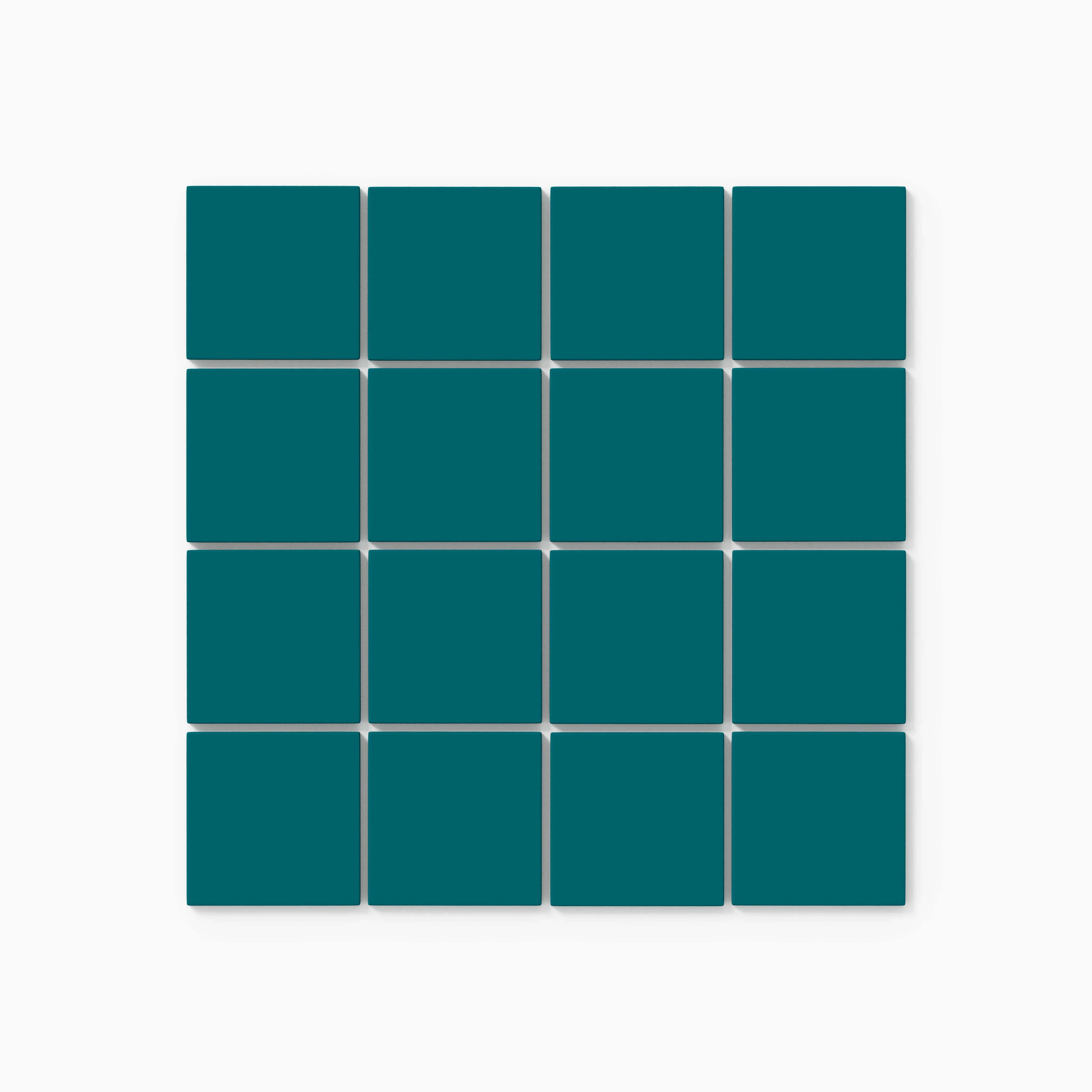 3x3 Straight Set Sheeted Natural Press Ceramic Mosaic Tile in Maya Blue Matte - Storm Tile LLC