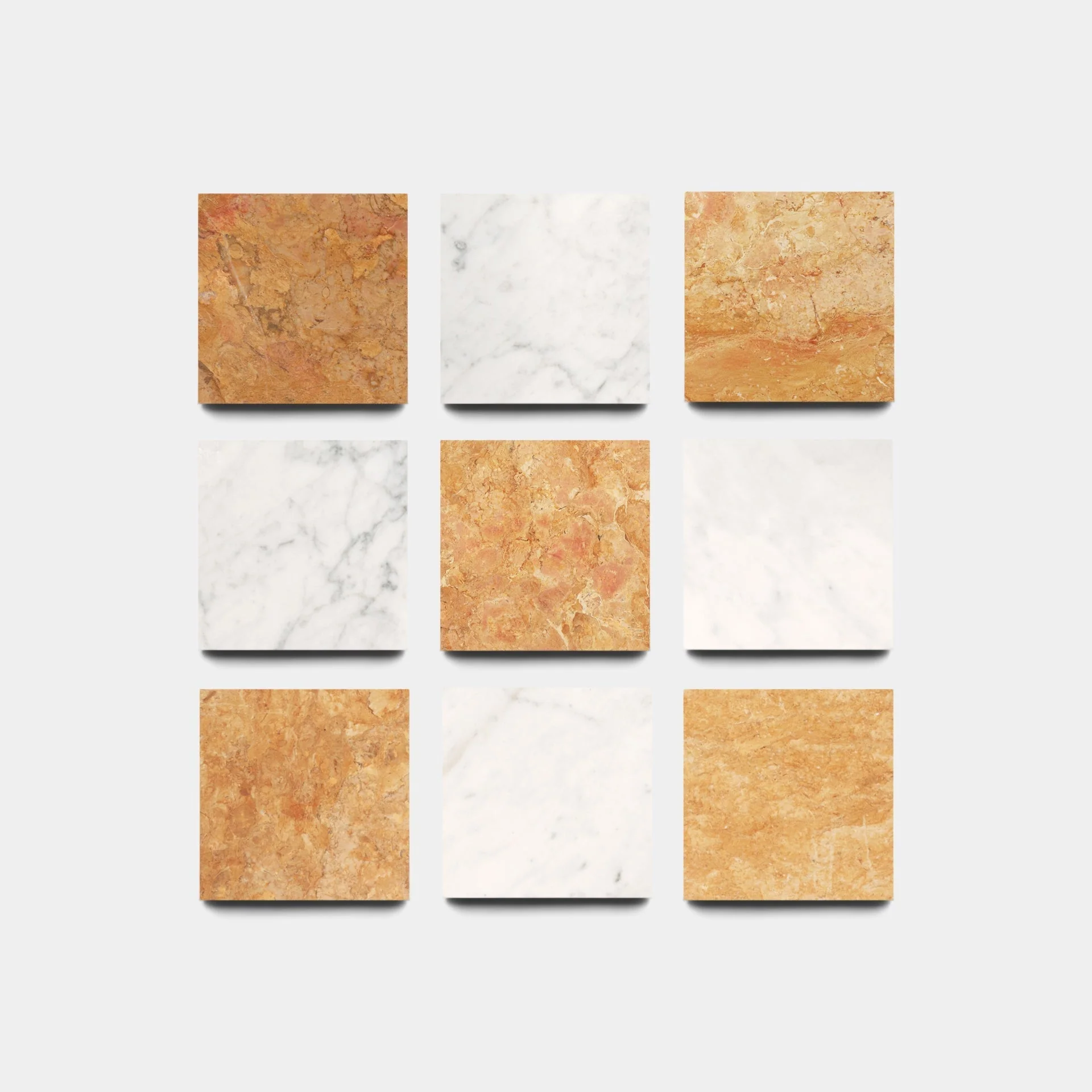 Piazzetta in Carrara + Giallo Reale - Storm Tile LLC