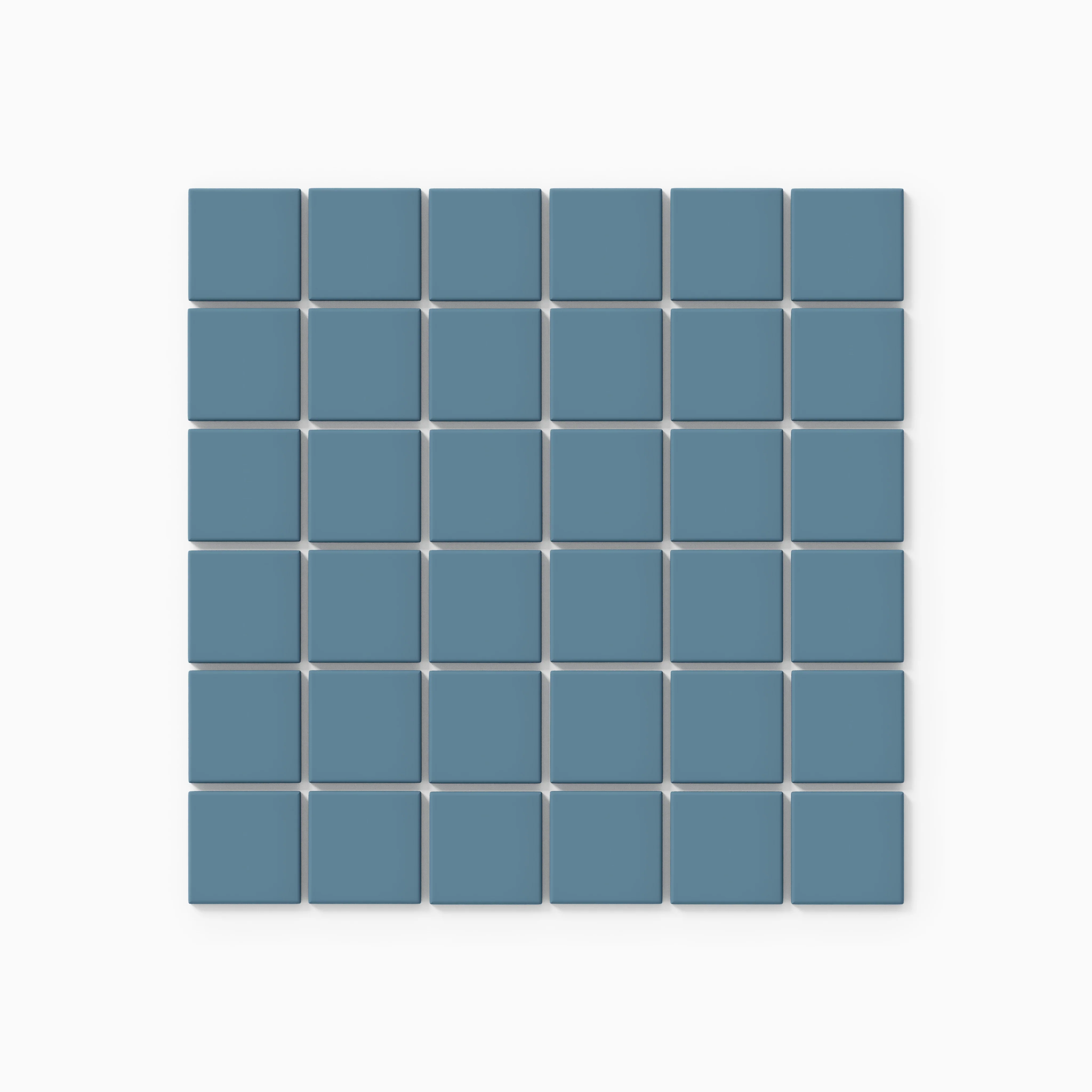 2x2 Straight Set Sheeted Natural Press Ceramic Mosaic Tile in Azurite Matte - Storm Tile LLC