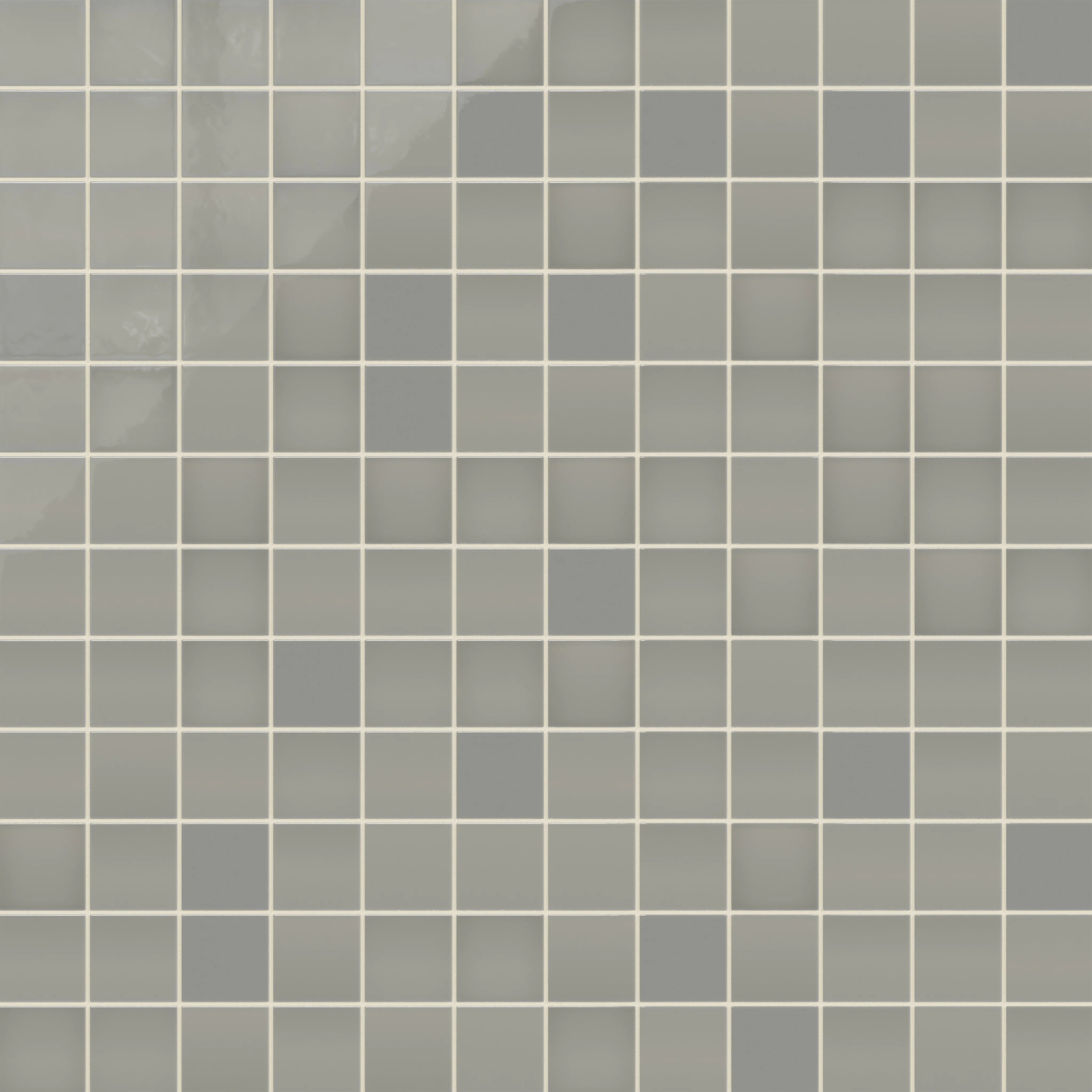 3x3 Straight Set Sheeted Natural Press Ceramic Mosaic Tile in Puget Sound Gloss - Storm Tile LLC
