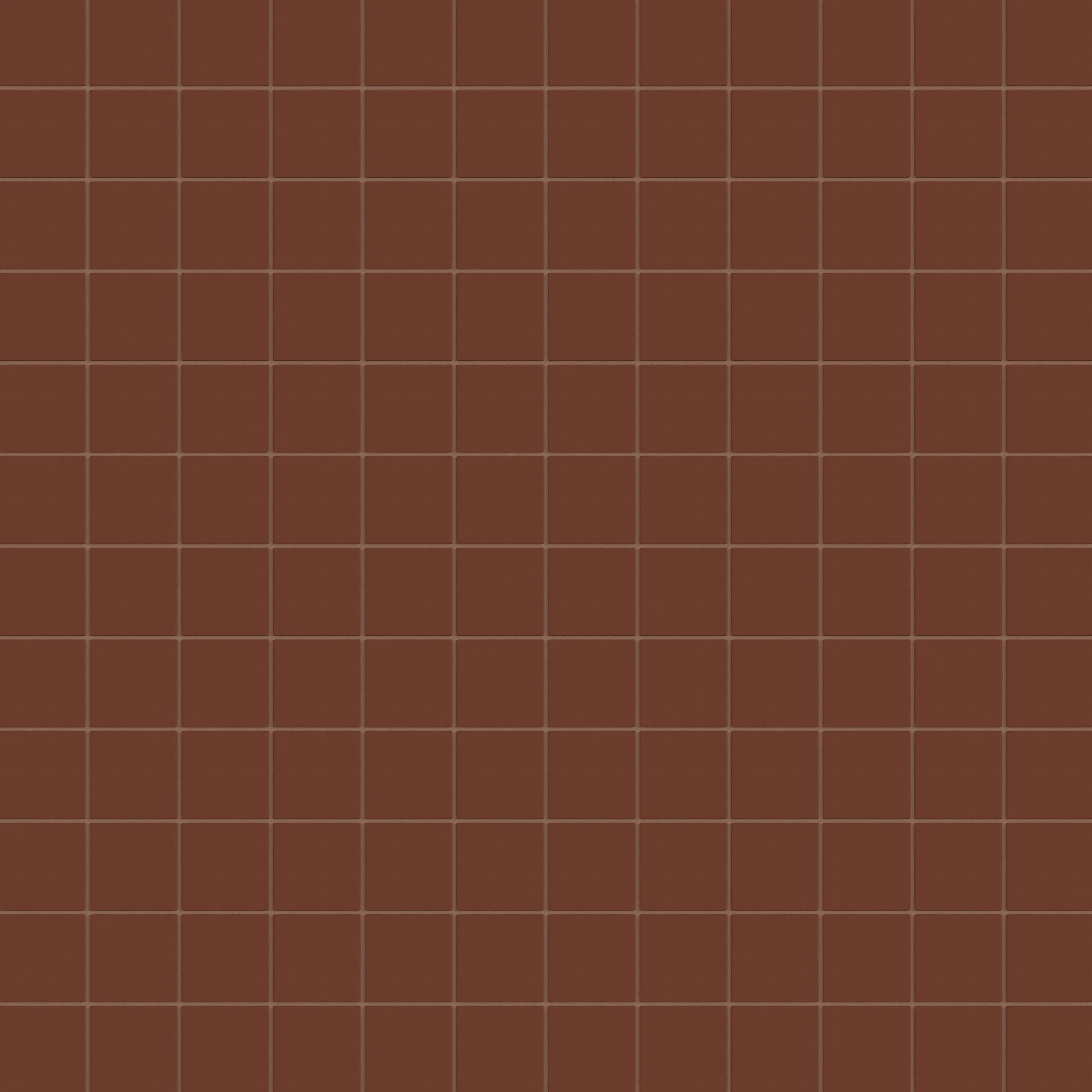 3x3 Straight Set Sheeted Natural Press Ceramic Mosaic Tile in Red Iron Oxide Matte - Storm Tile LLC