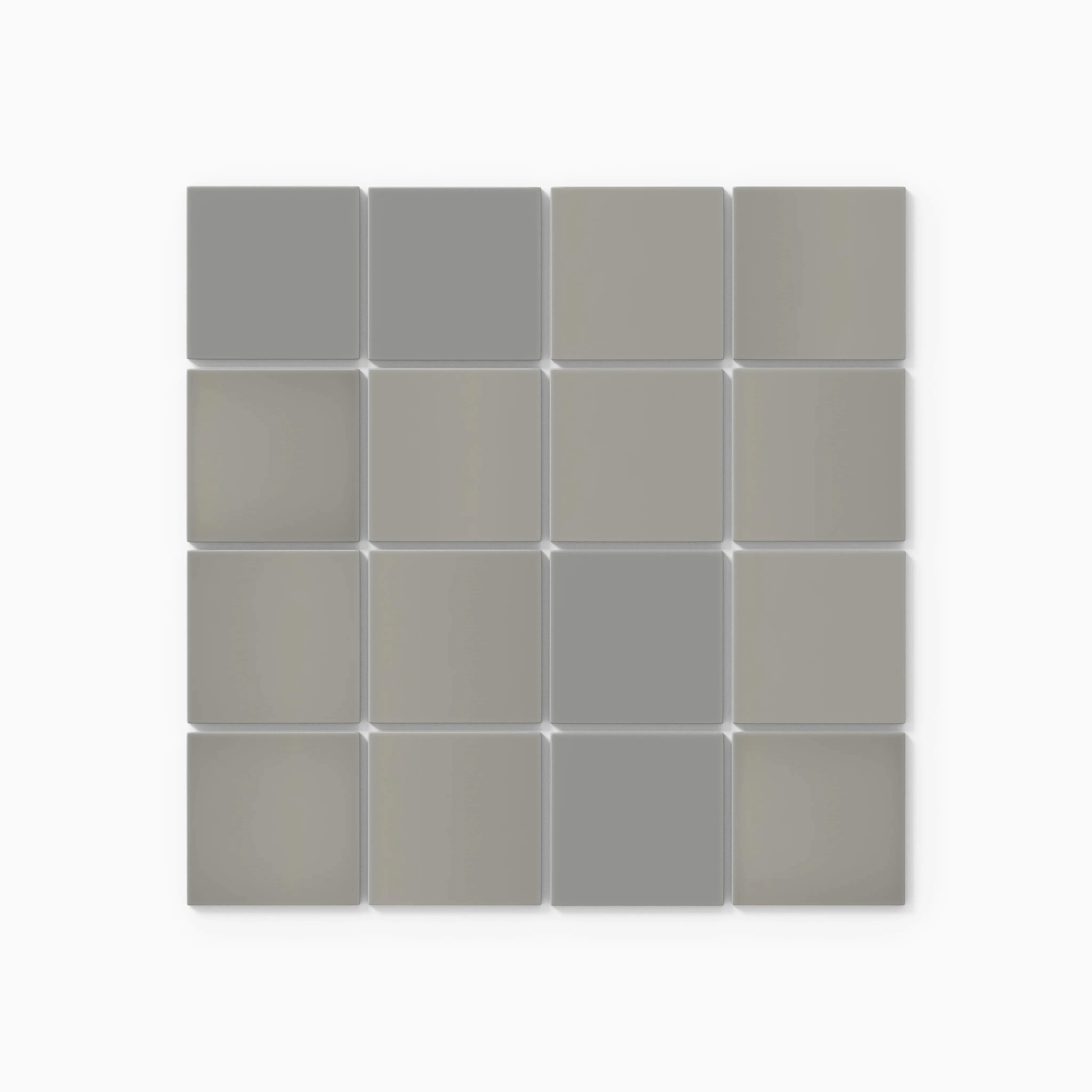 3x3 Straight Set Sheeted Natural Press Ceramic Mosaic Tile in Puget Sound Gloss - Storm Tile LLC