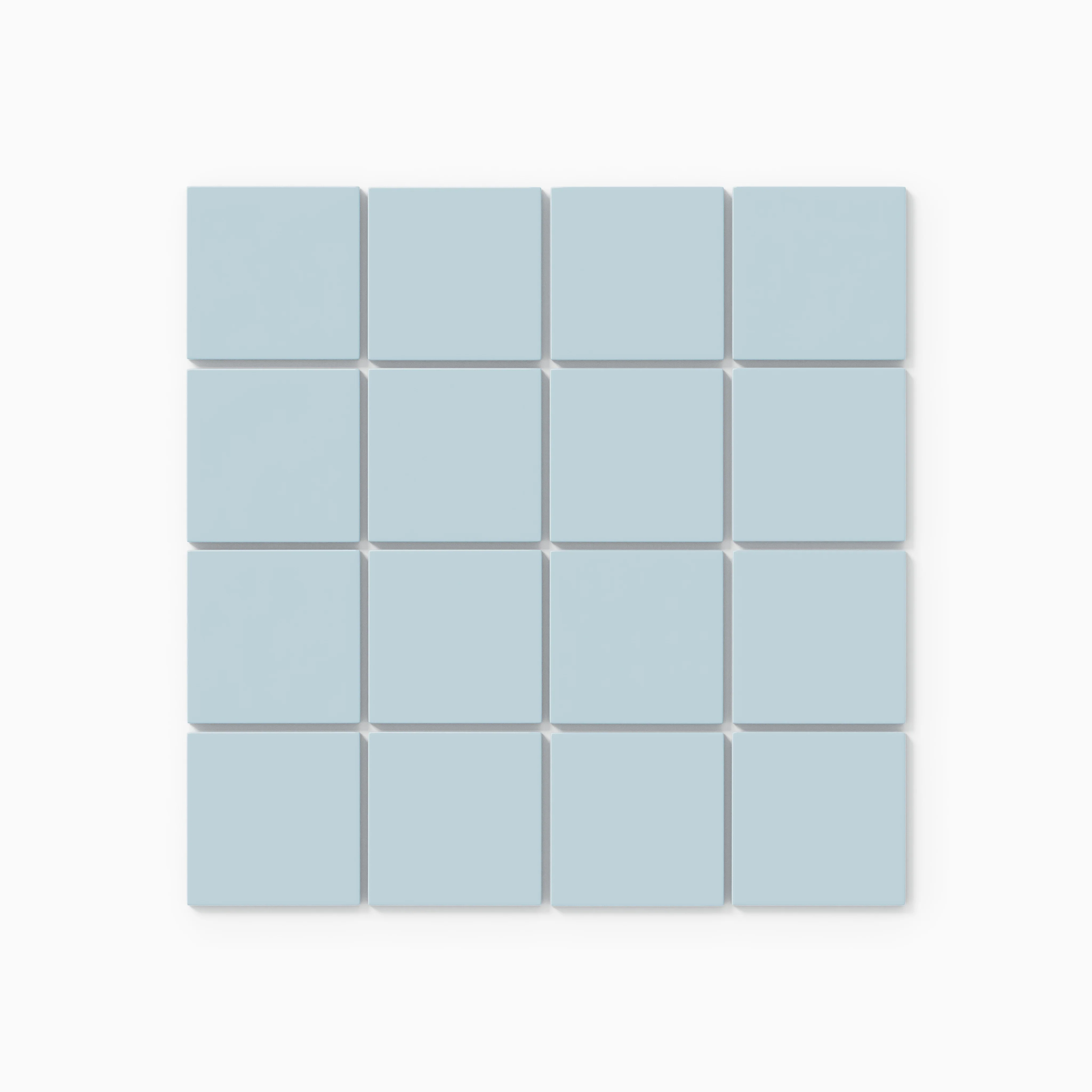 3x3 Straight Set Sheeted Natural Press Ceramic Mosaic Tile in Egyptian Blue Gloss - Storm Tile LLC